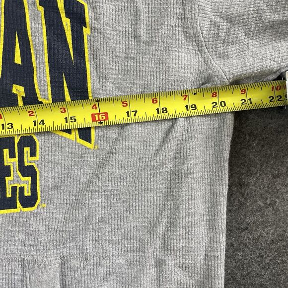 Vintage Michigan Wolverines Pro Player Mens Medium Gray Full Zip Hoodie P2 Y2K - Picture 4 of 8
